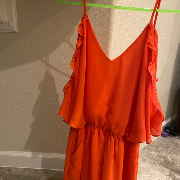 Dainty Hooligan orange romper Small. NWOT - Picture 2 of 7